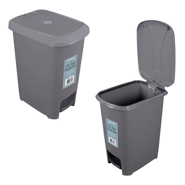 15 Litre Pedal Bin - Charcoal 15 Litre Pedal Bin - Charcoal