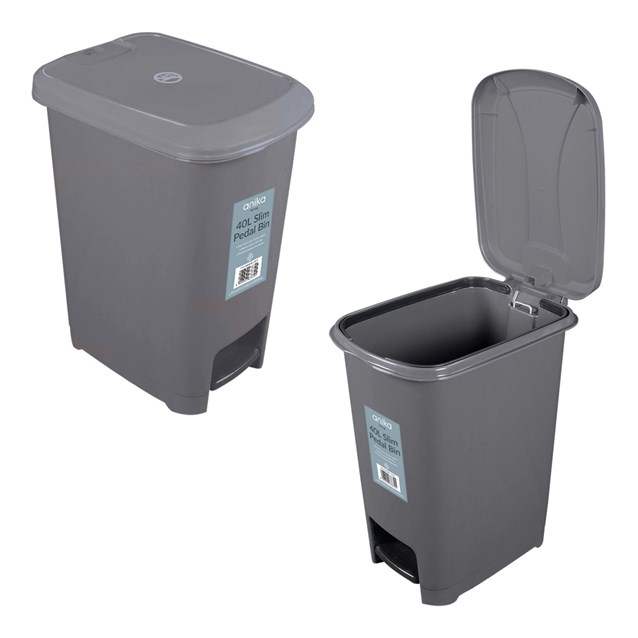 40 Litre Pedal Bin - Charcoal 40 Litre Pedal Bin - Charcoal