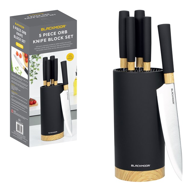 Blackmoor Nordic Orb Knife Block - Black Blackmoor Nordic Orb Knife Block - Black