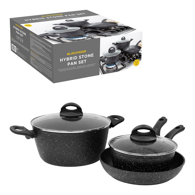 Blackmoor Home Pan Set-Hybrid Stone Non Stick