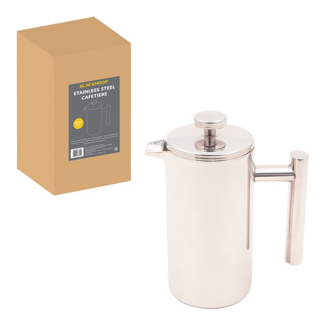 Blackmoor 800ml Satin Stainless Steel Cafetiere