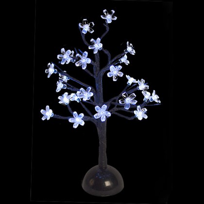 40CM 24 LED B/O Blossom Tree - White