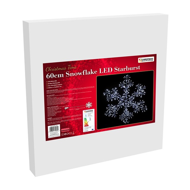 60CM 300 LED Starburst Snowflake - White 60CM 300 LED Starburst Snowflake - White