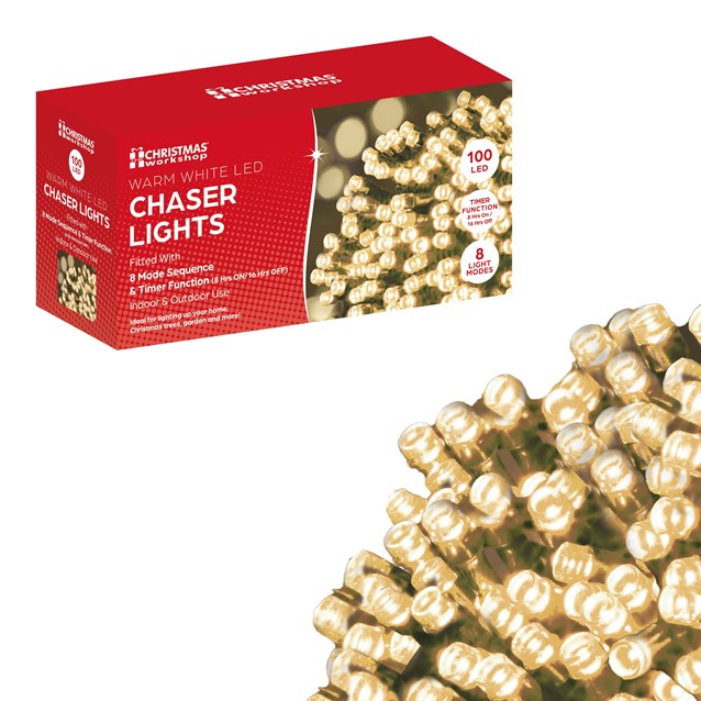 100 LED Warm White Chaser Lights 100 LED Warm White Chaser Lights