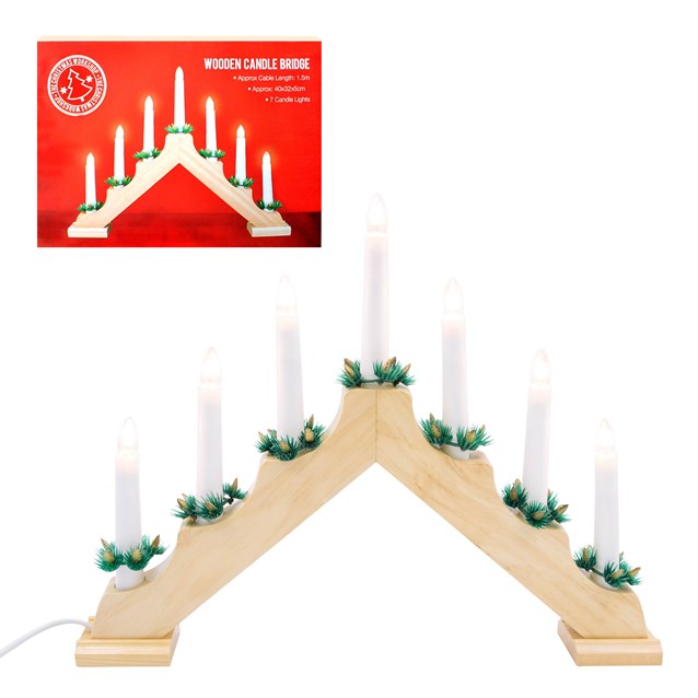 Pine Wooden Candle Bridge Pine Wooden Candle Bridge