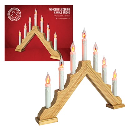 Pine Flickering Candle Bridge