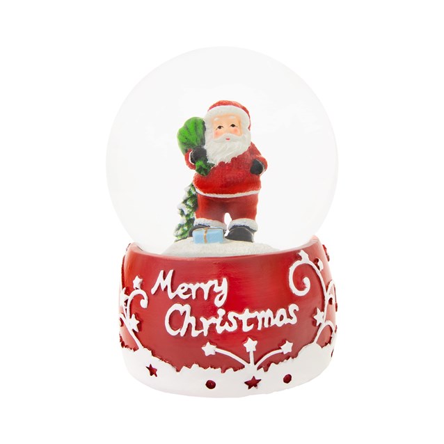 Red & White Musical Santa Snowglobe Red & White Musical Santa Snowglobe