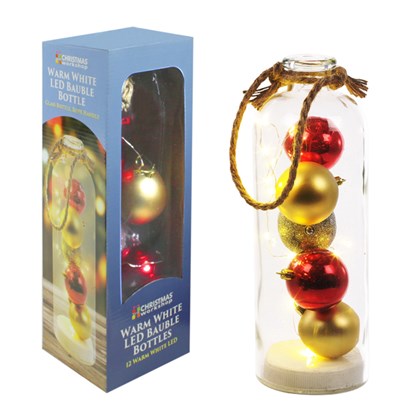 31cm 12 LED Bauble Bottle