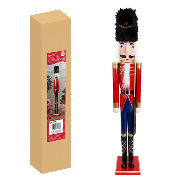 106cm Wooden Nutcracker Red 106cm Wooden Nutcracker Red