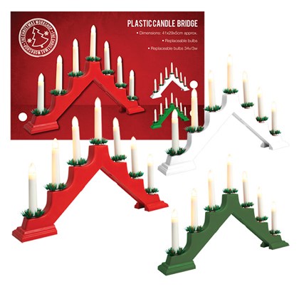 Plastic Candle Bridge - 3 Assorted
