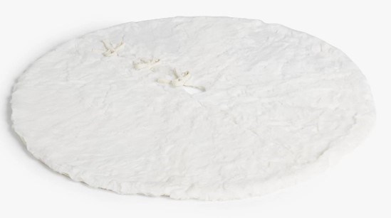 White Long Smooth Faux Fur Tree Skirt White Long Smooth Faux Fur Tree Skirt