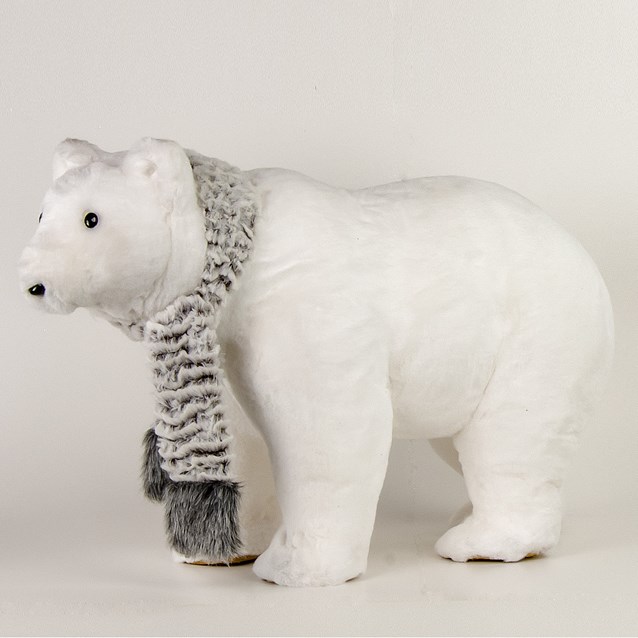 Faux Fur Polar Bear Decoration Faux Fur Polar Bear Decoration