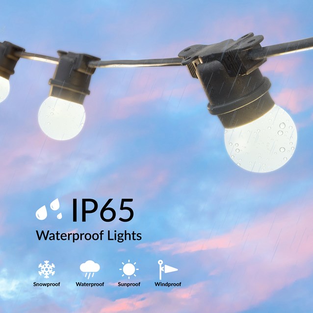 6M E27 Bulb Festoon Lights -20 Sockets -Warm White 6M E27 Bulb Festoon Lights -20 Sockets -Warm White