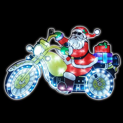 Santa-Bike Moving Silhouette Santa-Bike Moving Silhouette