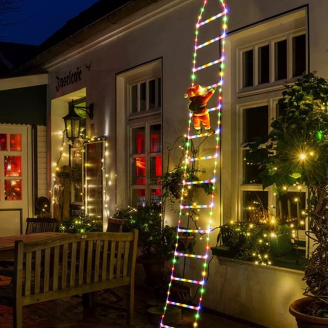 10FT Christmas Ladder Lights W/SantaClause 40Width 10FT Christmas Ladder Lights W/SantaClause 40Width