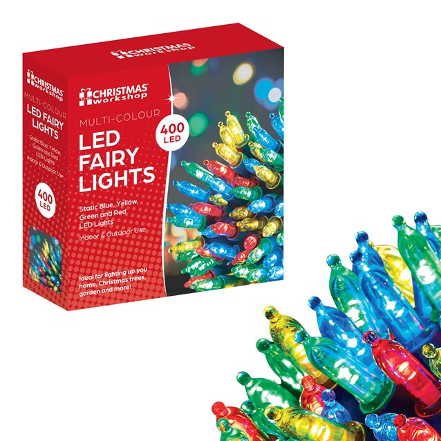 400 Shadeless Multi Colour LED Fairy Lights 400 Shadeless Multi Colour LED Fairy Lights