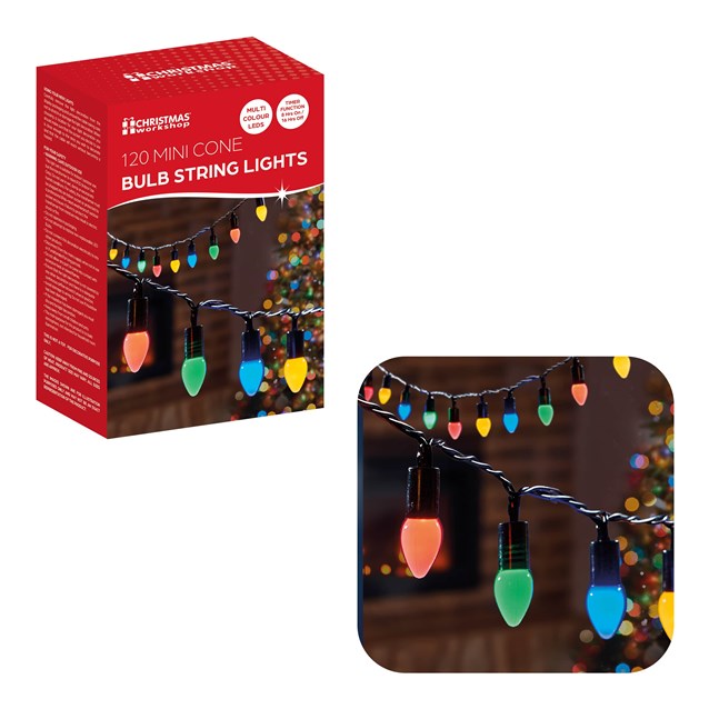 120 Mulit Colour Mini Cone String Light 120 Mulit Colour Mini Cone String Light