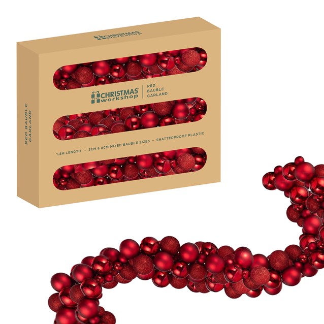 Red Bauble Garland Red Bauble Garland