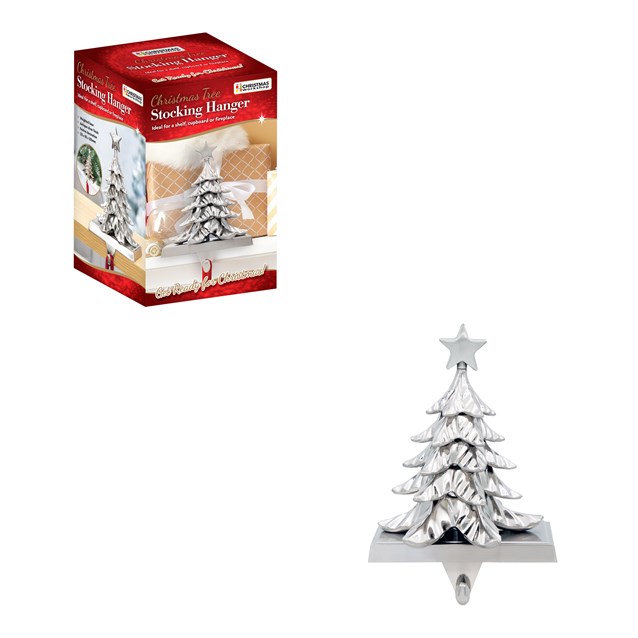 Christmas Tree Stocking Hanging Hook - Silver Christmas Tree Stocking Hanging Hook - Silver