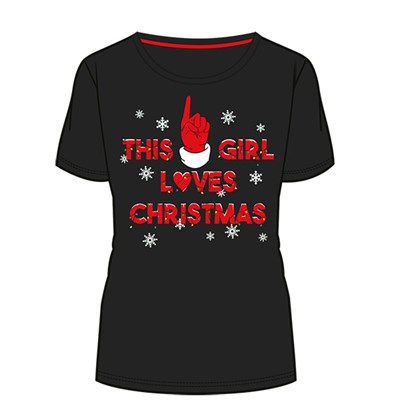 This Girl Loves Christmas Ladies T-Shirt