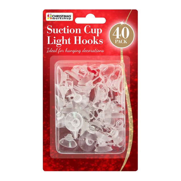 40PC 40 x 20mm Suction Cup Light Hooks 40PC 40 x 20mm Suction Cup Light Hooks