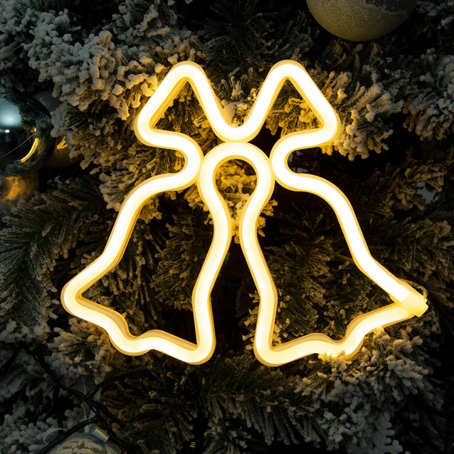 Christmas Bell LED Neon Hanging Sign Light Christmas Bell LED Neon Hanging Sign Light