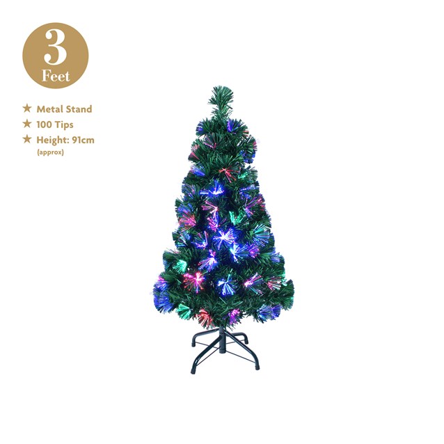 3ft Green Fibre Optic Christmas Tree 3ft Green Fibre Optic Christmas Tree