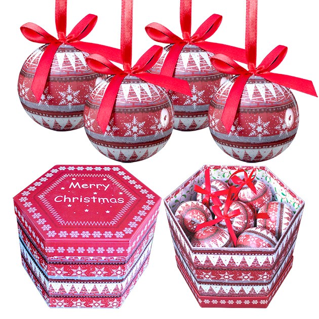 14pc Nordic Decoupage Bauble