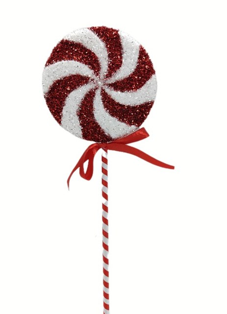 40cm Tinsel Swirl Lolly Christmas Tree Decorations 40cm Tinsel Swirl Lolly Christmas Tree Decorations