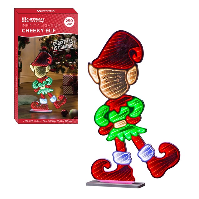 Festive Infinity Elf LED Mirror Light Festive Infinity Elf LED Mirror Light