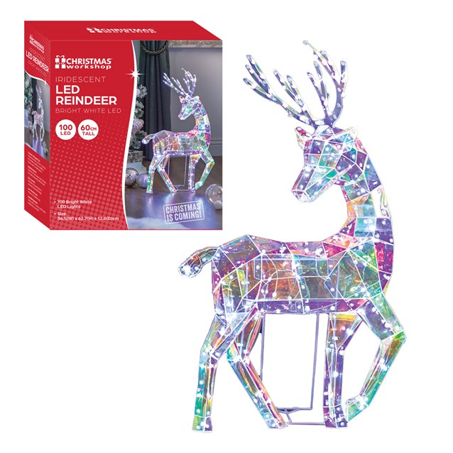 60cm Iridescent Reindeer 60cm Iridescent Reindeer