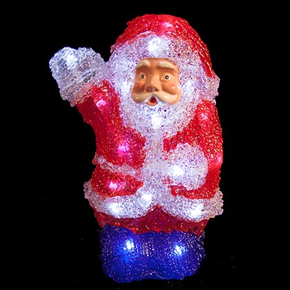22cm Battery Operated Acrylic Santa