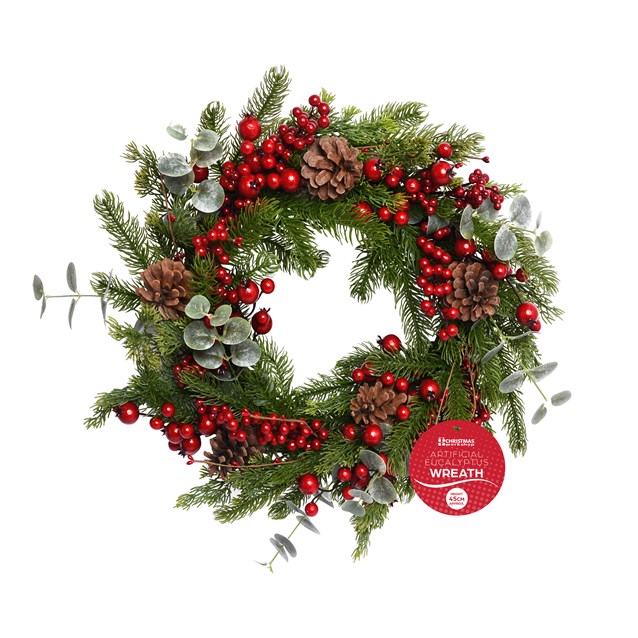 45cmArtificial Eucalyptus Wreath 45cmArtificial Eucalyptus Wreath