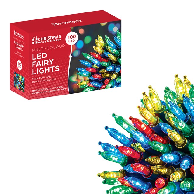 100 Shadeless Multi Colour LED Fairy Lights 100 Shadeless Multi Colour LED Fairy Lights