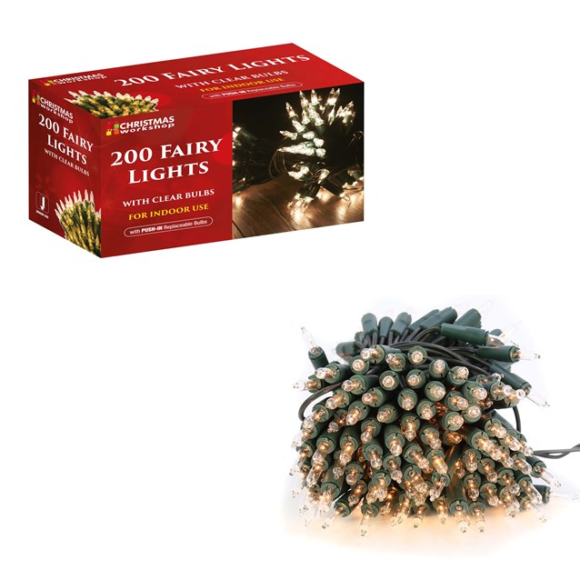 200 Shadeless Clear Fairy Lights 200 Shadeless Clear Fairy Lights
