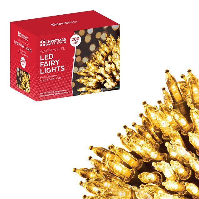 200 Shadeless Clear LED Fairy Lights 200 Shadeless Clear LED Fairy Lights