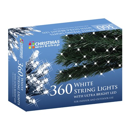 360 White LED String Lights