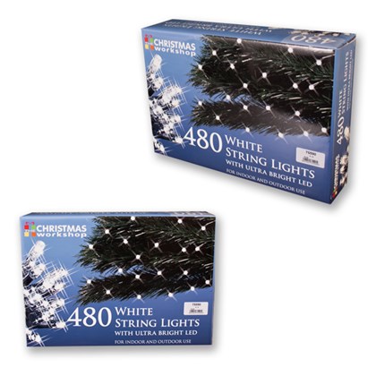 480 Bright White LED String Lights