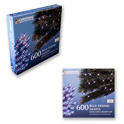 600 Blue LED String Lights