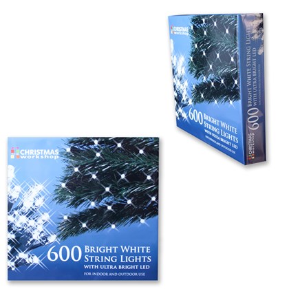 600 White LED String Lights