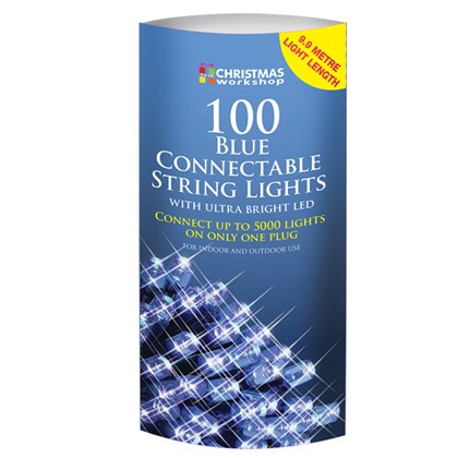 100 LED Connectable Lights - Blue