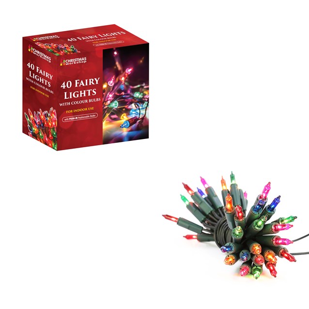 40 Shadeless Multi Colour Fairy Lights 40 Shadeless Multi Colour Fairy Lights