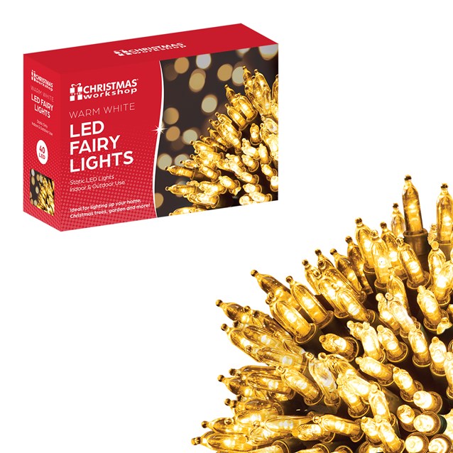 40 Shadeless Warm White LED Fairy Lights 40 Shadeless Warm White LED Fairy Lights