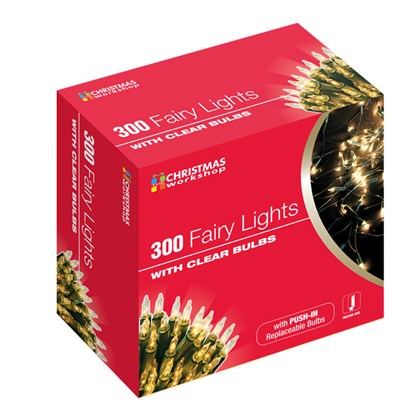 300 Shadeless Clear Fairy Lights