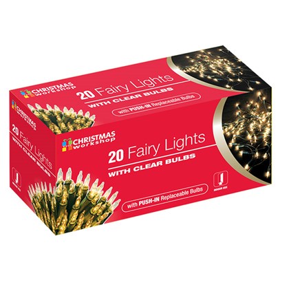 20 Shadeless Clear Fairy Lights