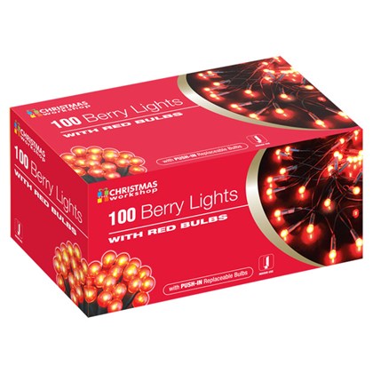 100 Red Berry Lights