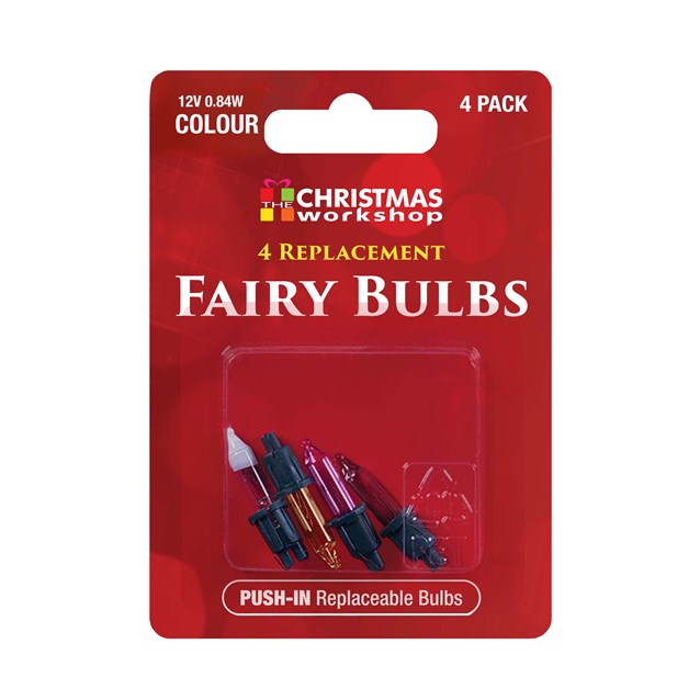 4pc Replacement Fairy Light Bulbs - Multi Col 4pc Replacement Fairy Light Bulbs - Multi Col