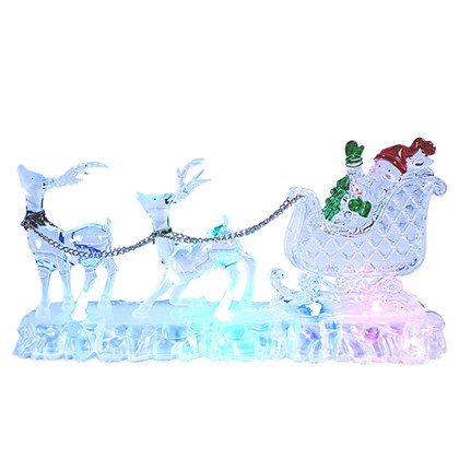 Colour Changing sleigh & reindeer LED
