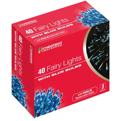40 Shadeless Blue Fairy Lights