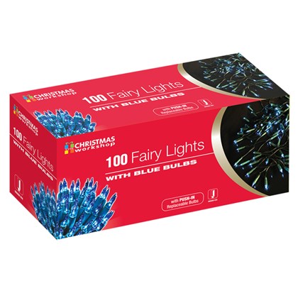 100 Shadeless Blue Fairy Lights